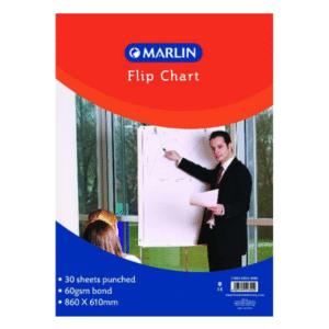 Marlin Flip Chart Paper - Bond 40 Sheets 860X610mm