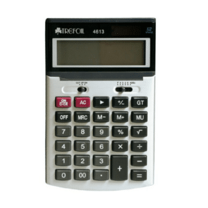 12 Digit Desktop Calculator Medium Silver & Black 4606