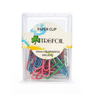 Trefoil Retail Box Accessories 60pcs Paper Clips Colour 33mm