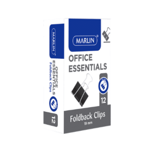 Marlin Office Essentials Fold Back Clips  19mm - 12’s