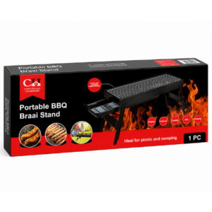 Foldable Braai Stand Black