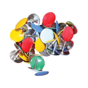 Drawing Pins/Thumb Tacks 11mm Boxed 50's Coloured Head