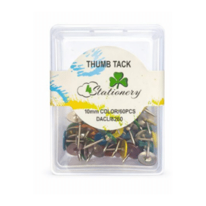 Trefoil Thumb Tacks Colour 10mm - 60pcs