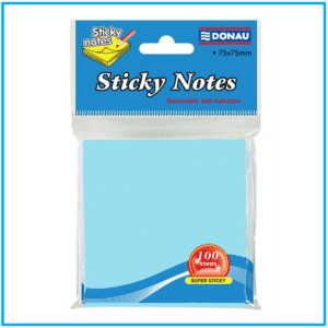 Donau Sticky Notes Pad 75 X 75mm 100 Sheets Assorted Colours - Blue