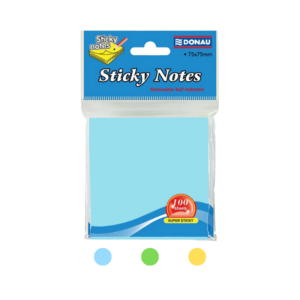 Donau Sticky Notes Pad 75 X 75mm 100 Sheets Assorted Colours