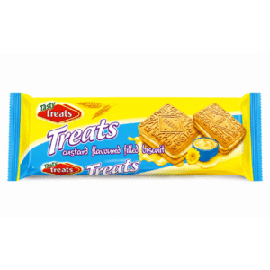 Tasty Treats Custard Flavoured Filled Biscuits 80g