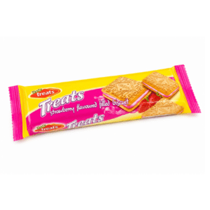 Tasty Treats Strawberry Flavoured Filled Biscuit 80g