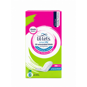 Lil-lets Smartfit Thick Pantyliners – Unscented (25 Pack)