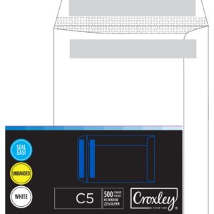 Croxley C5 White S/Easy Envelopes Box 500's