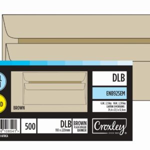 CROXLEY DLB Kingstone Manilla S/Easi Envelopes Box 500's