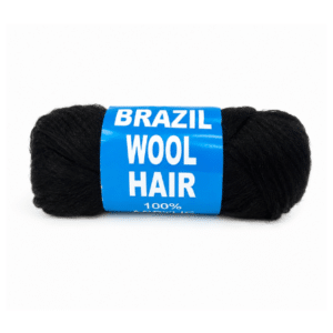 Brazil Wool Hair – Black (100% Acrylic)