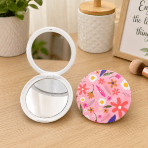 Compact Floral Pocket Mirror