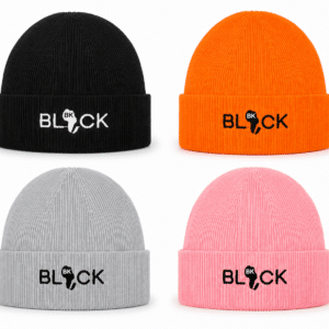 Unisex Beanie Black Map Mixed Colours