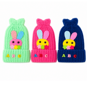 Kids Bunny Knit Winter Beanie