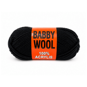 Black Wool 40g – Soft, High-Quality Yarn for Knitting & Crafts