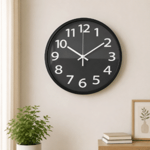 Wall Clock 30 x 30cm Round - Black or White