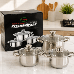 High Quality Stainless Steel Cookware Set – 6 Piece