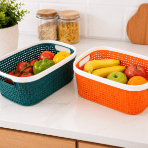 Plastic Storage Basket with Handles