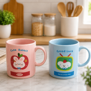 Cute Printed Plastic Mug – Assorted Designs