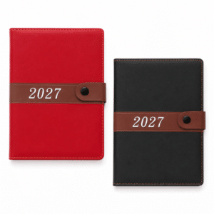 Premium PU Leather Diary with Snap Closure 2027 - 154pgs