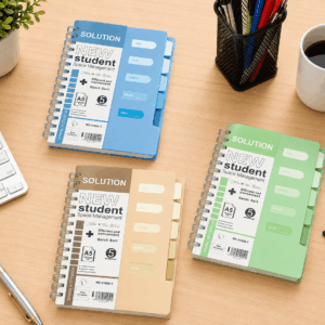 A5 Student Spiral Diary Book with 5 Subject Dividers - 105pgs