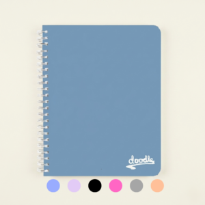 Doodle A5 Pastel Wiro Note Book 60 Sheets Assorted Colour's