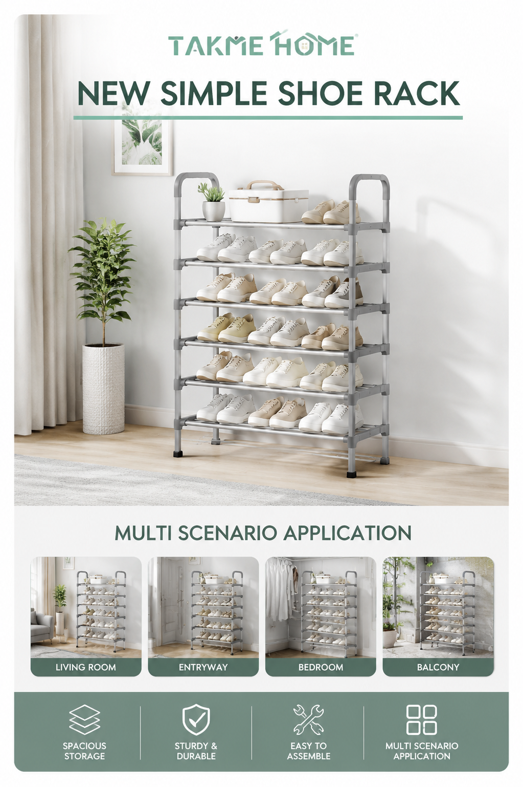 Shoe Rack 6 Tier - Image 2