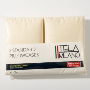 Tela Milano Standard Microfibre Pillowcase Cream