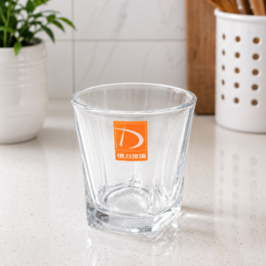 Glass Tumbler – Clear Square Base Drinking Glass
