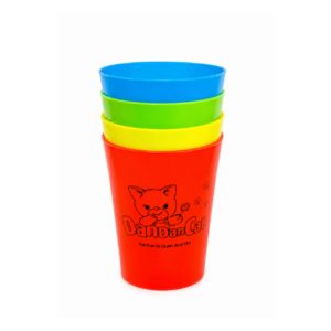 DanDanCat Plastic Drinking Cups – 4 Piece Set