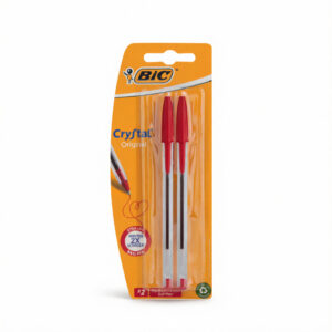 Bic Ballpoint Crystal Extra Life Red 2s