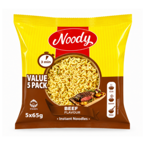 Noody Beef Flavour Instant Noodles 5 x 65g