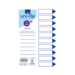 Marlin File Dividers & Indexes  160gsm Pastel Board: 10 Position