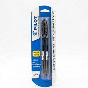 Pilot Super Grip-G Black Pens 2S
