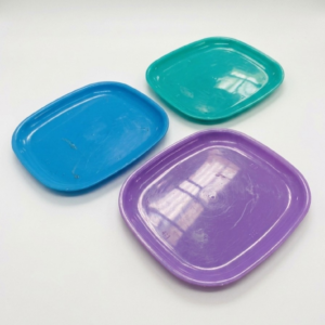 Plastic Plate Square Assorted Colours