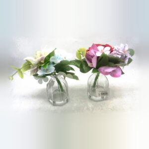 Artificial Flowers- Glass-Potted - A5 Cash and Carry